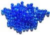 50 6mm Transparent Sapphire AB Round Glass Beads